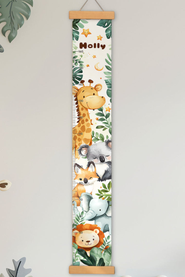 Personalized Forest Theme Hanging Canvas Height Ruler