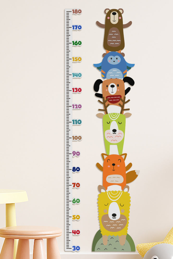 Animal Stack Growth Chart Wall Decals
