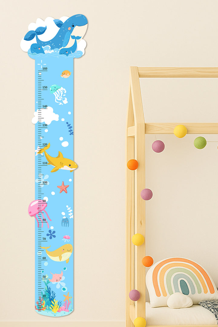 Personalized Ocean Theme Wooden Growth Chart for Kids