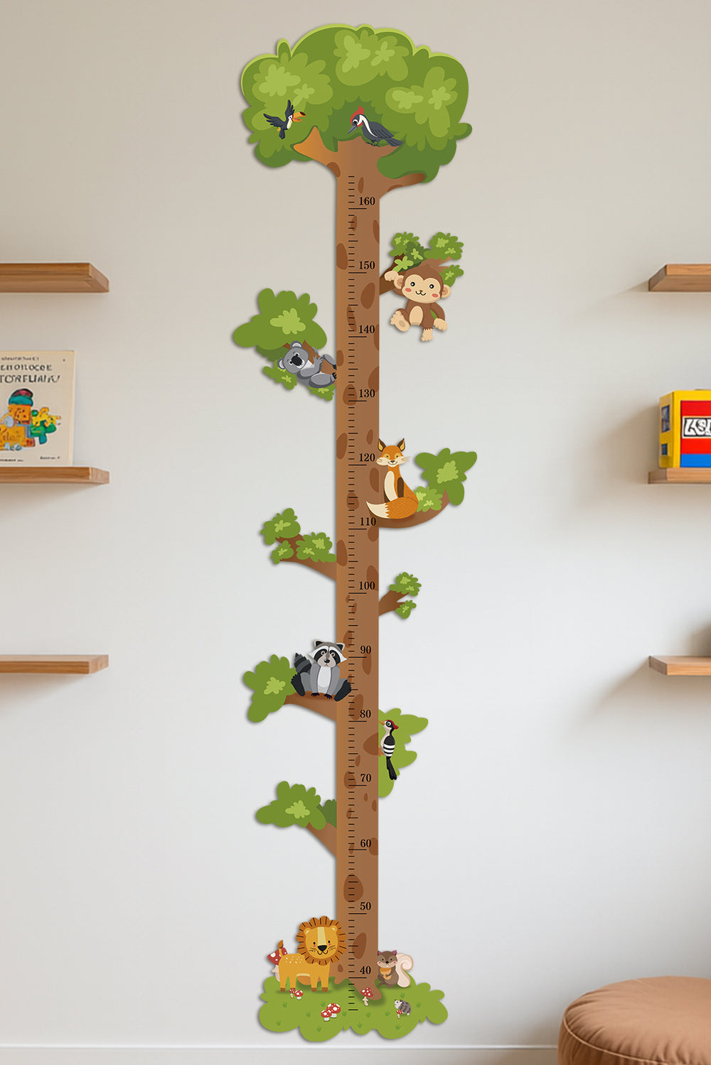 Personalized Wooden Forest Animal Tree Growth Chart