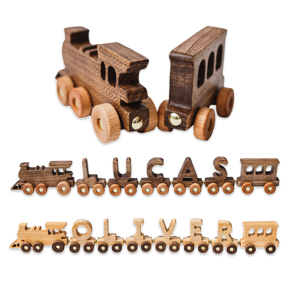 Personalized Wooden Train Set With Name