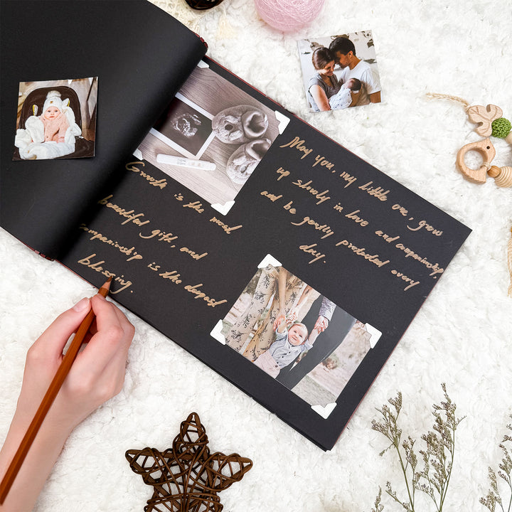 Personalized Baby Photo Album – Custom Wooden Cover with Baby’s Name