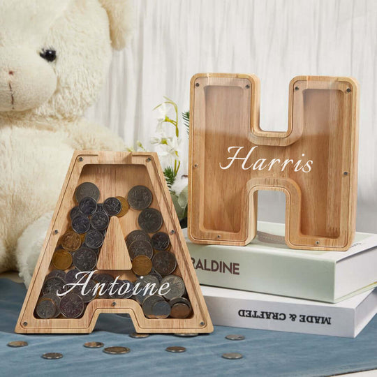 Customized Coin Bank Personalized Wooden Piggy Banks for Kids | Custom Coin Banks – Woodemon