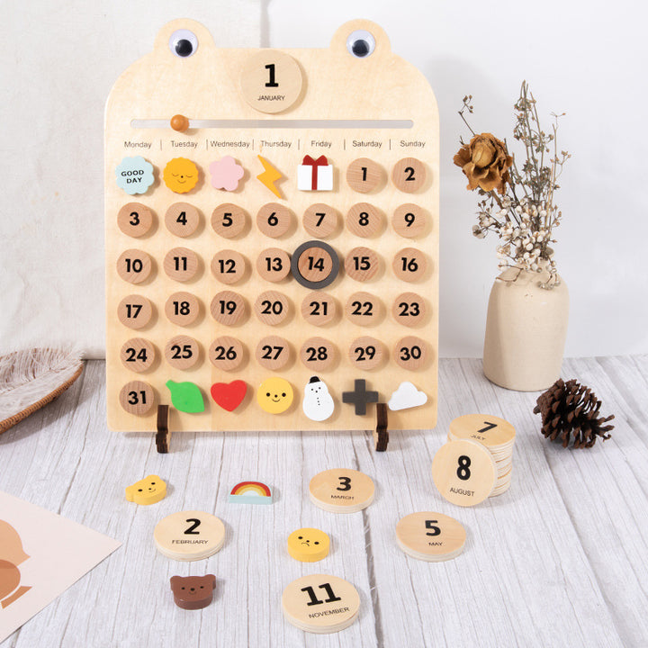 Wooden Calendar for Kids to Learn Seasons