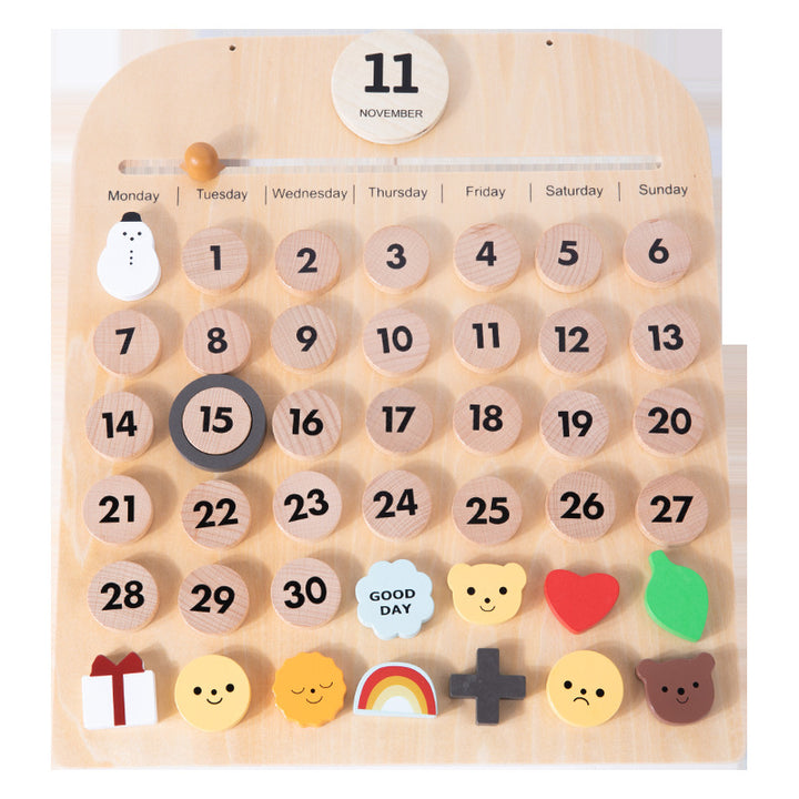 Wooden Calendar for Kids to Learn Seasons