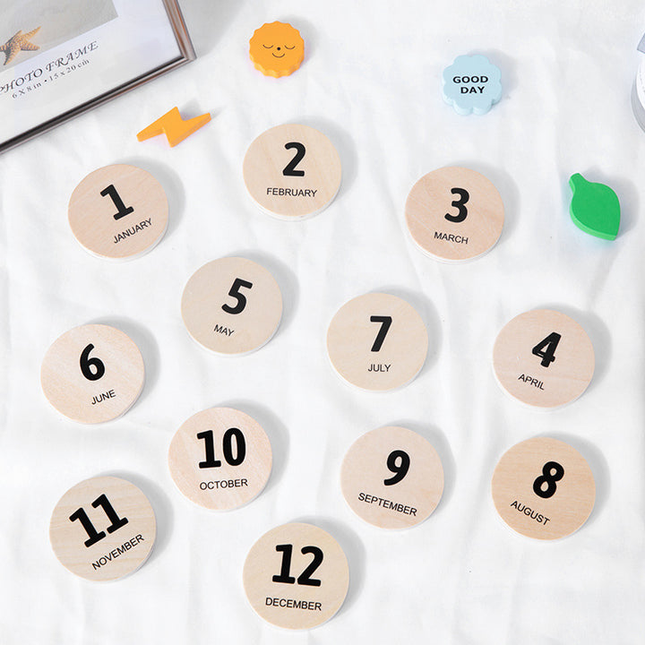 Wooden Calendar for Kids to Learn Seasons