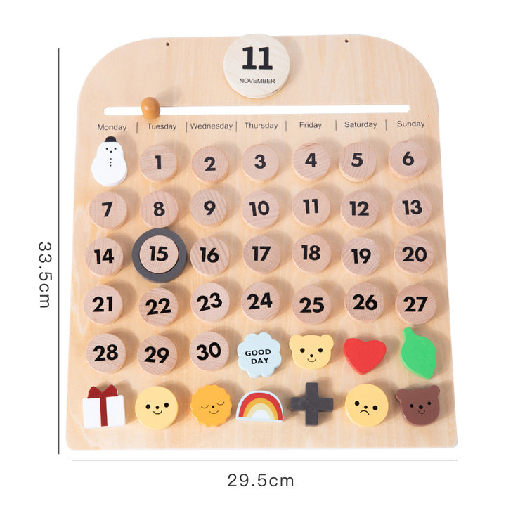 Wooden Calendar for Kids to Learn Seasons