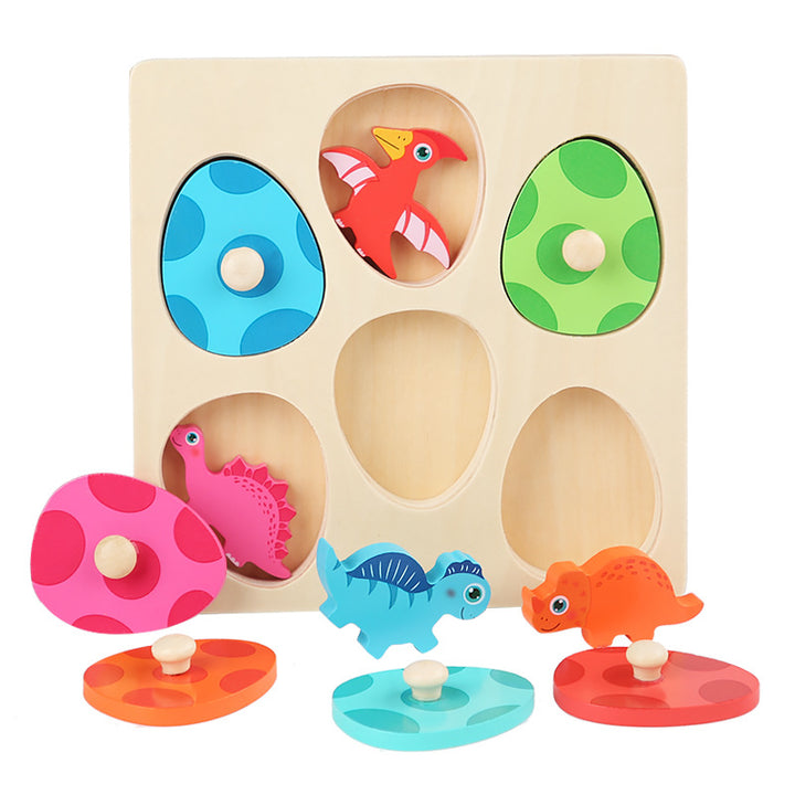 Wooden Dinosaur Egg Hand Grip Version