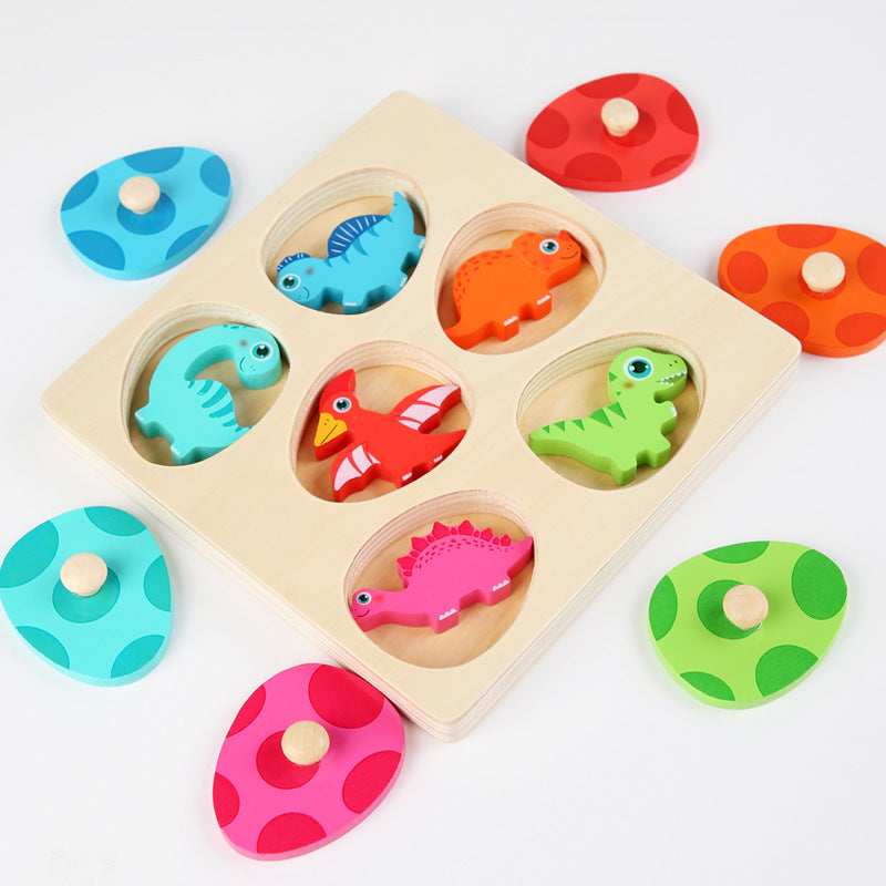 Wooden Dinosaur Egg Hand Grip Version