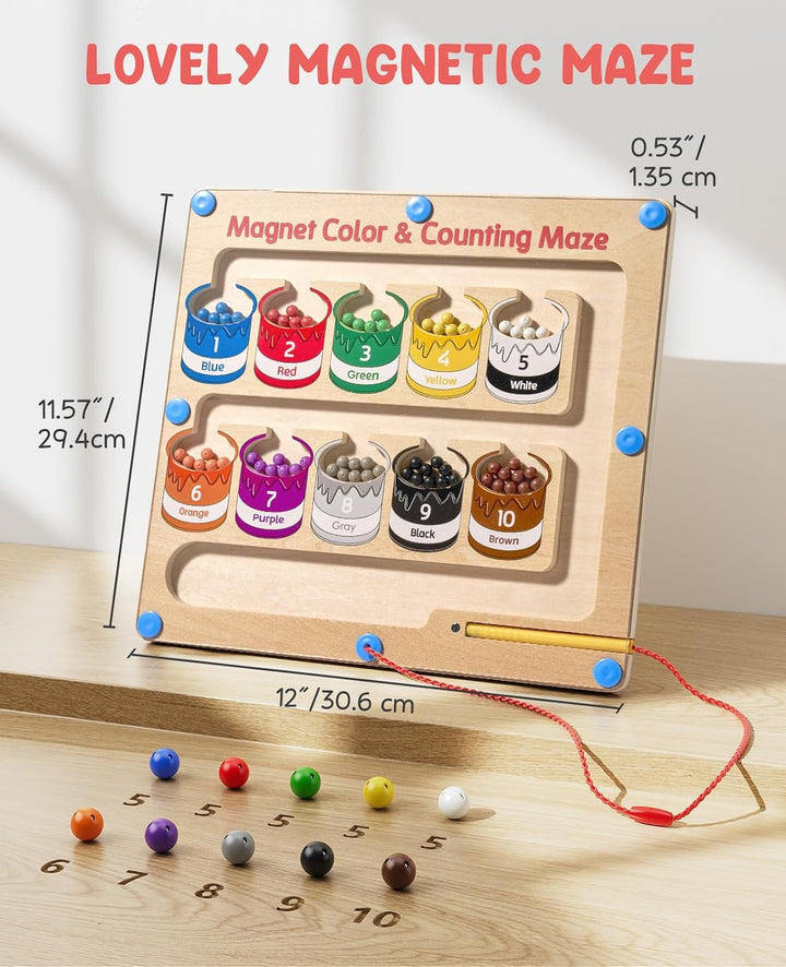 Magnetic Color and Number Maze