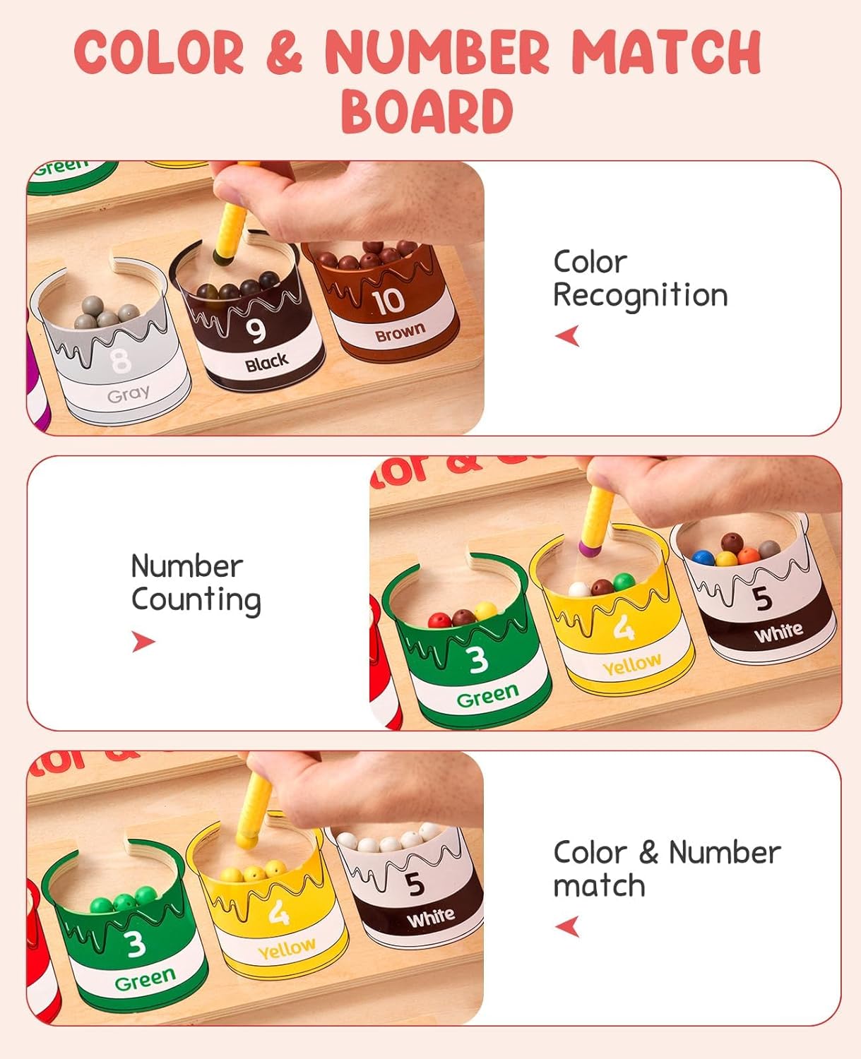 Magnetic Color and Number Maze – Woodemon