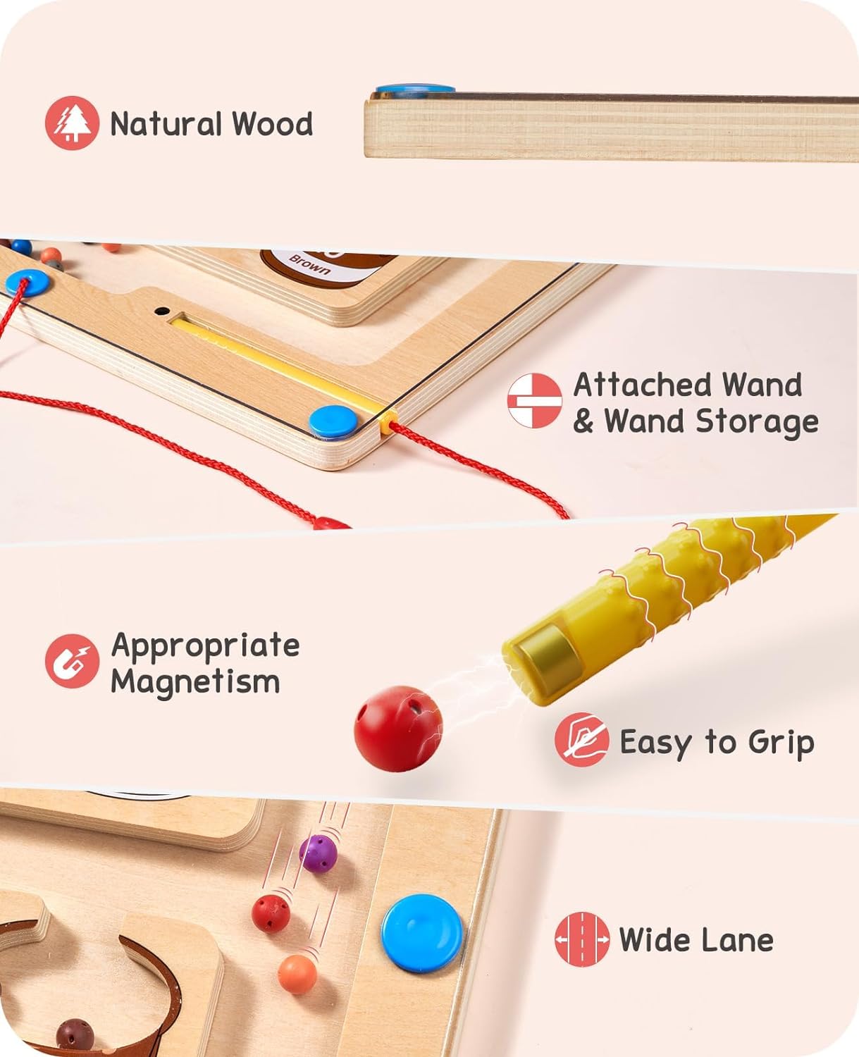Magnetic Color and Number Maze – Woodemon