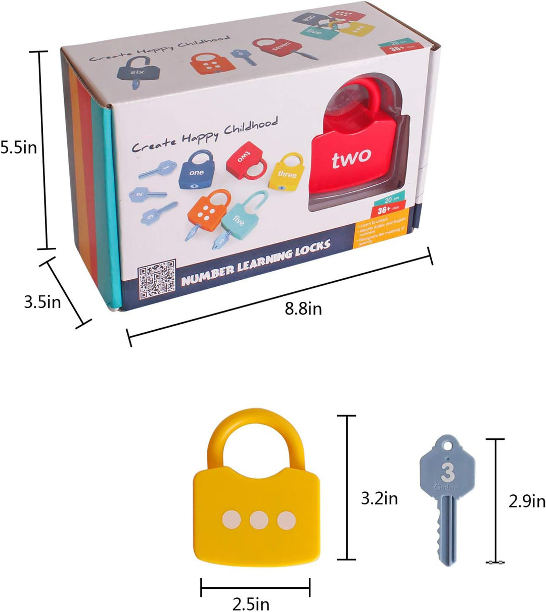 Learning Locks with Keys Numbers Matching & Counting Toys