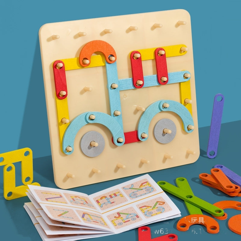 Building Blocks Variety Shape Matching Puzzle Set of Columns