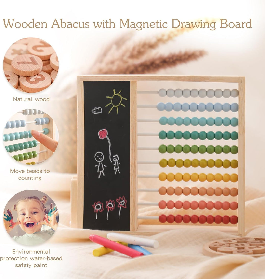 Wooden Abacus Beads Counting Toys