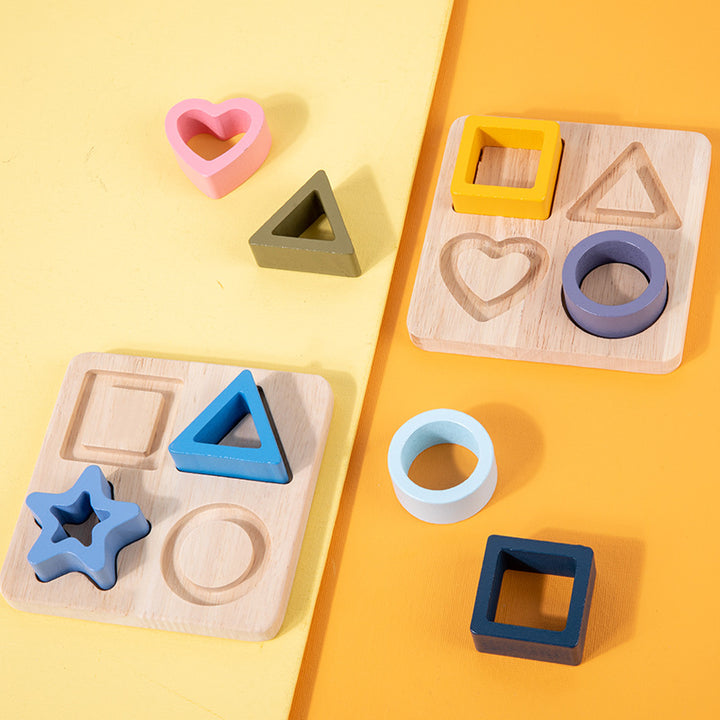 Montessori Wooden Geometric Shape Recognition Puzzle