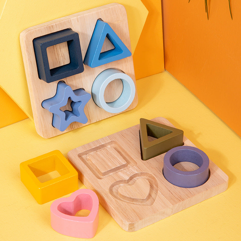 Montessori Wooden Geometric Shape Recognition Puzzle