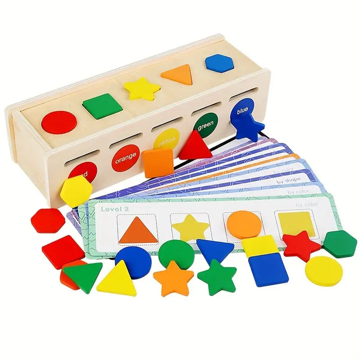 Wooden Color Shape Sorting Box