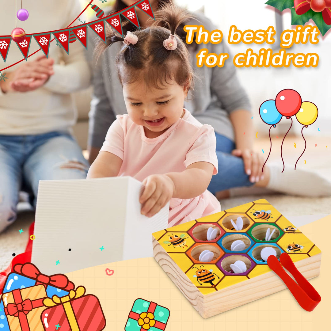 Montessori Matching-Spiel Aus Holz – Lernspielzeug Für Kinder 2-5 Jahre, 64 Teile, Mit Schattenpuzzle