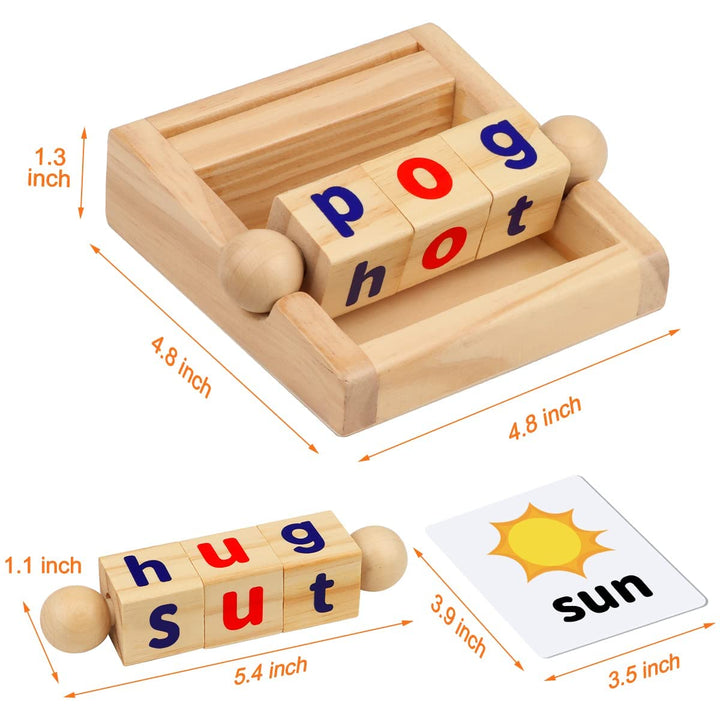 Wooden Scrabble Word Play Set Shelf