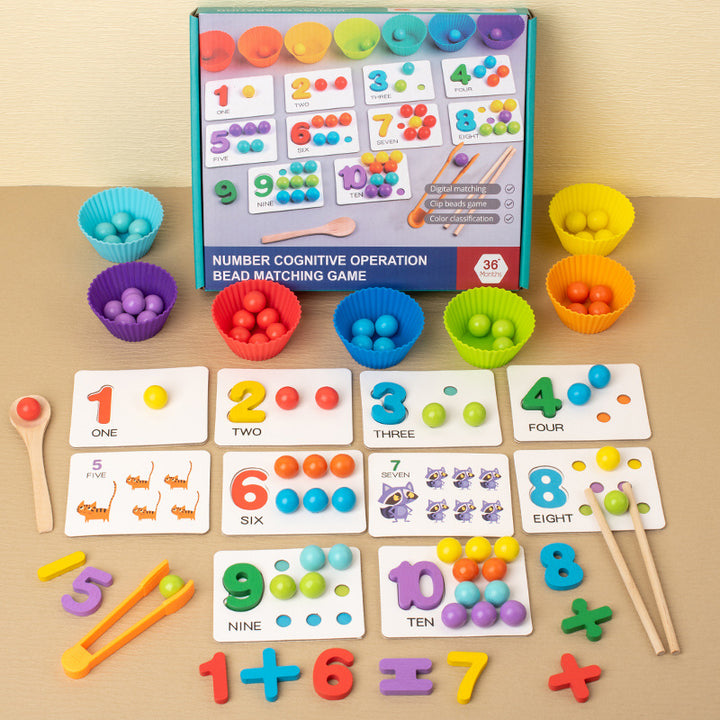 Puzzle Clip Beads Arithmetic Game Cognitive Matching Puzzle