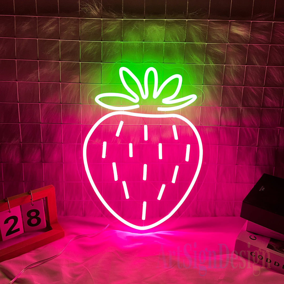 Cute Strawberry Neon Sign