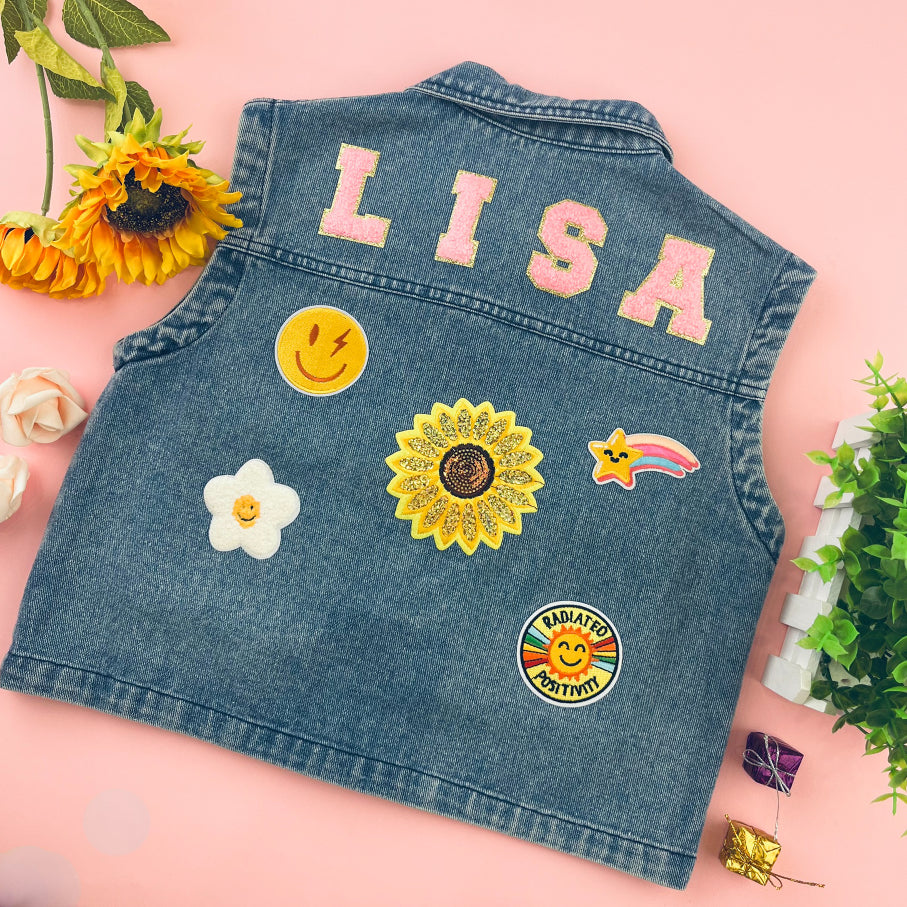 Personalized Children's Patch Denim Vest