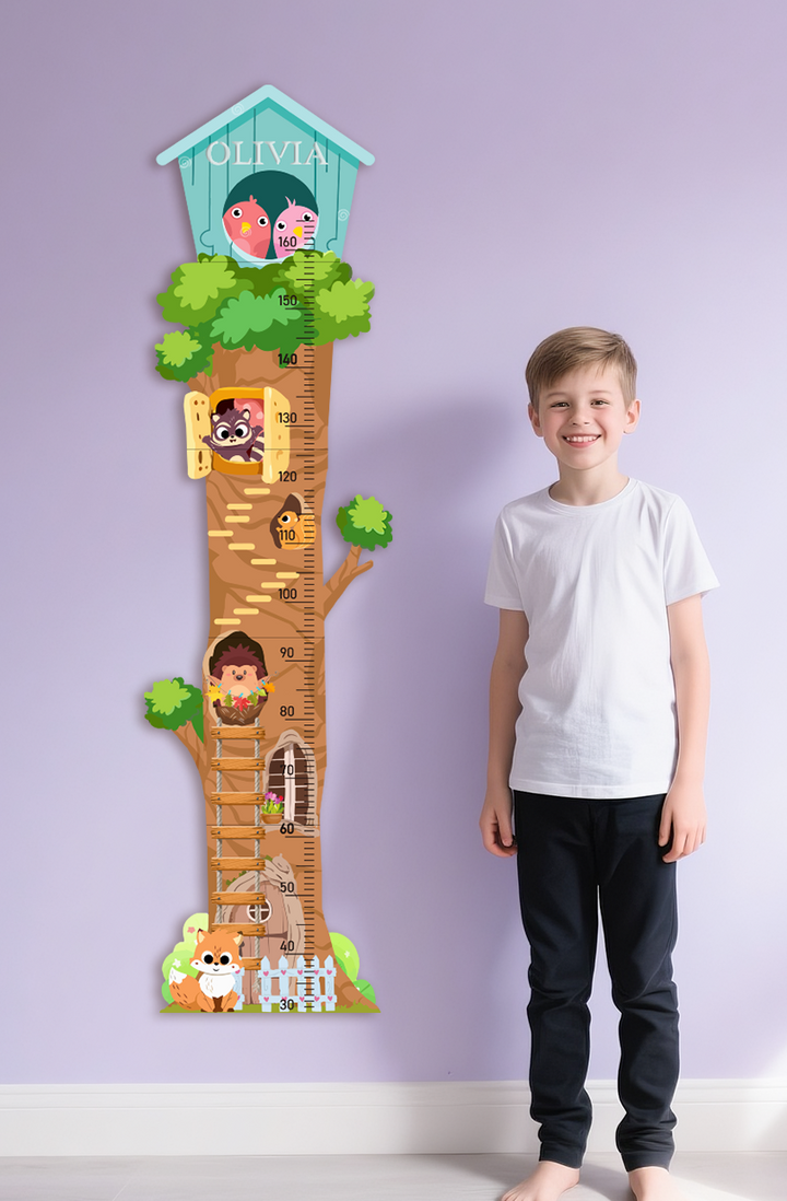 Personalized Wooden Treehouse Growth Chart
