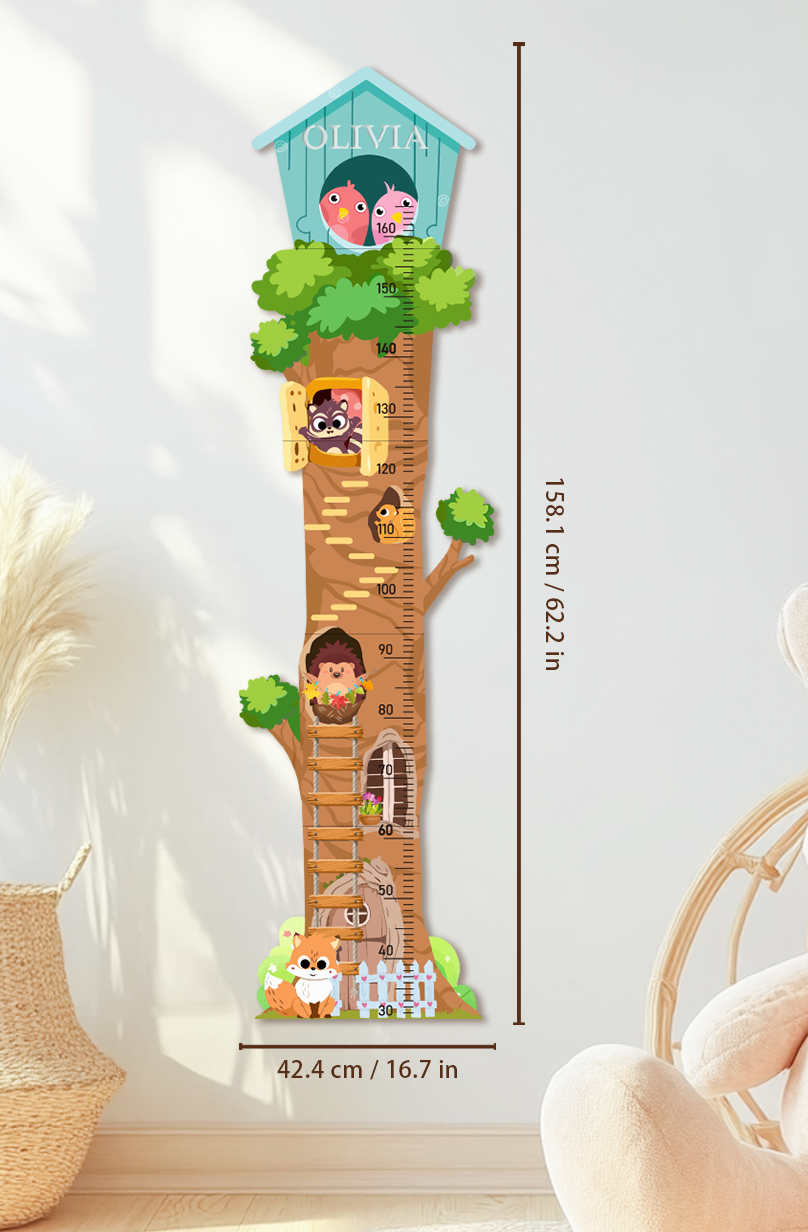 Personalized Wooden Treehouse Growth Chart