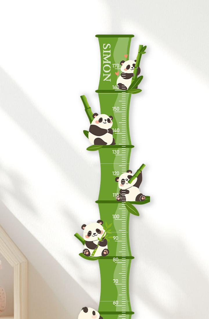 Personalized Wooden Panda Bamboo Growth Chart