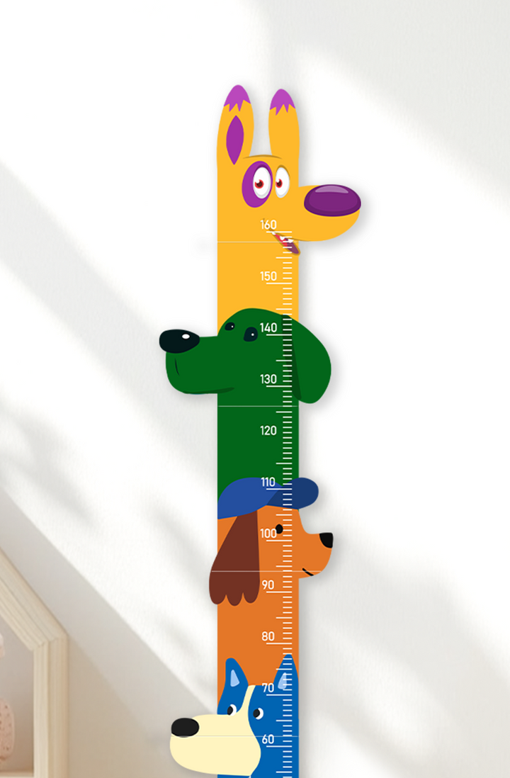 Personalized Wooden Colorful Dog Parade Growth Chart