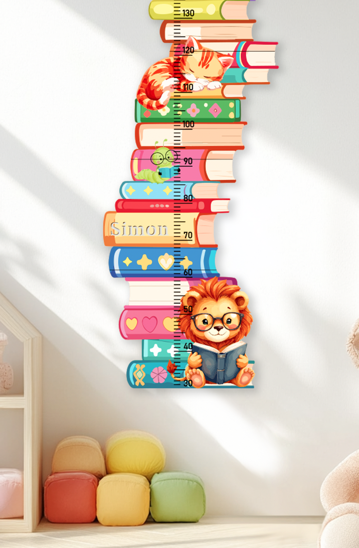 Personalized Wooden Bookstack Growth Chart