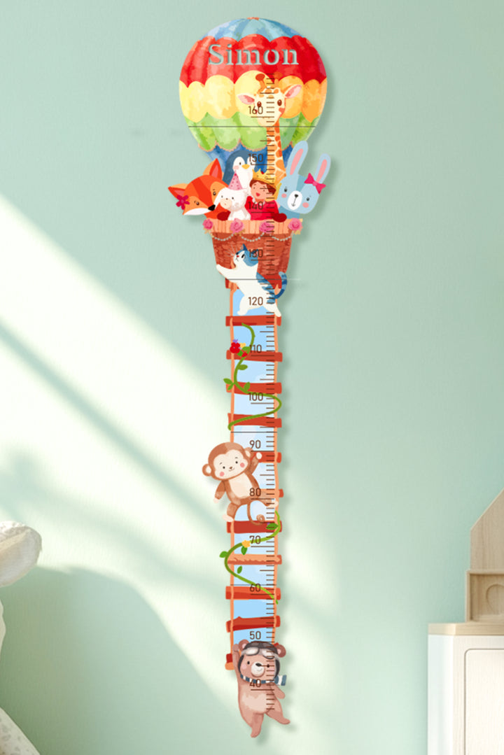 Personalized Wooden Hot Air Balloon Growth Chart