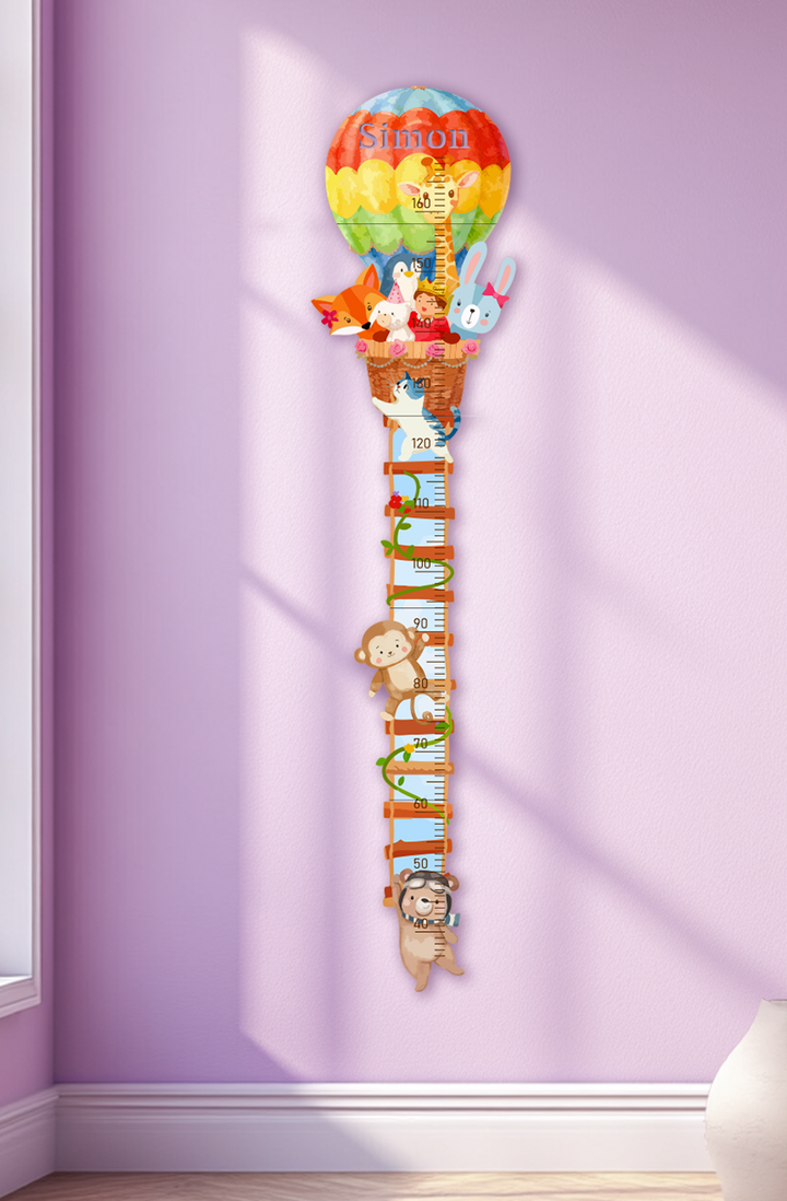 Personalized Wooden Hot Air Balloon Growth Chart