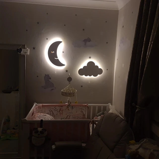 Moon and Cloud Wall Night Light