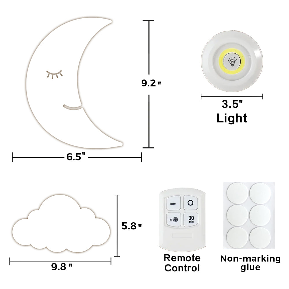 Moon and Cloud Wall Night Light