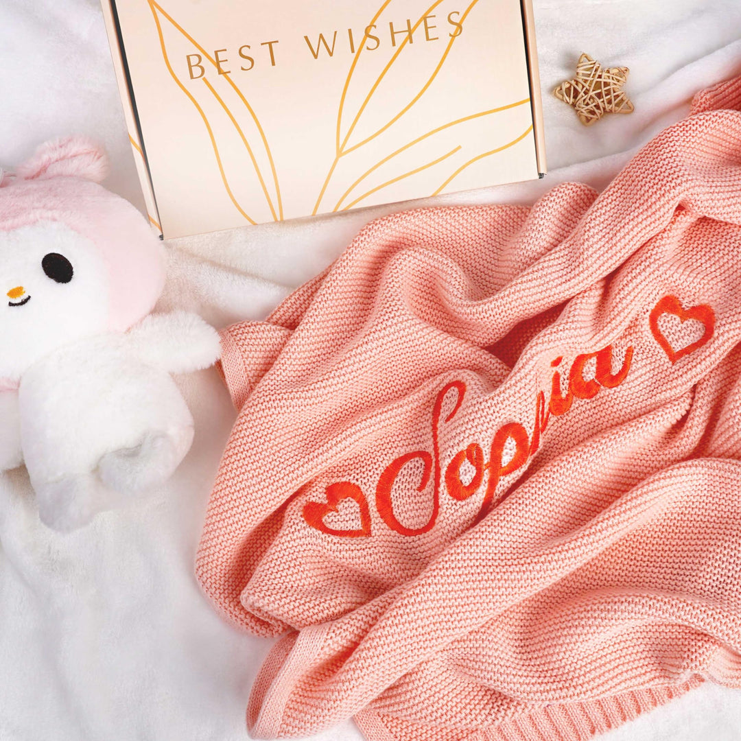 Personalized Baby Name Knit Blanket