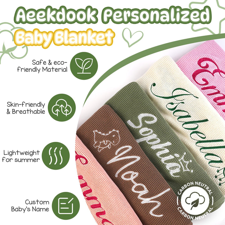 Personalized Baby Name Knit Blanket