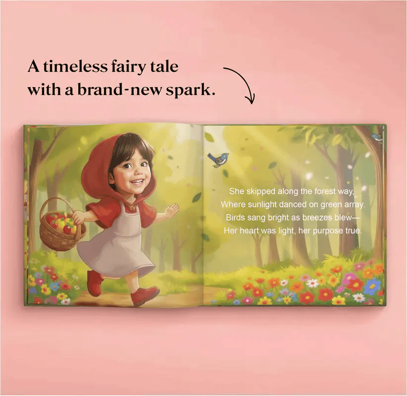 Personalized Little Red Riding Hood Story Book Woodemon