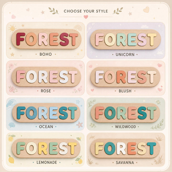 Personalized Kids Artwork Display Board with Wooden Name -Custom Kids Room Wall Decor Woodemon