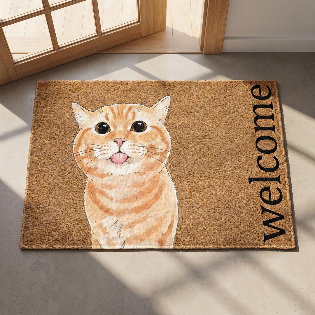Personalized Pet Portrait Doormat Woodemon