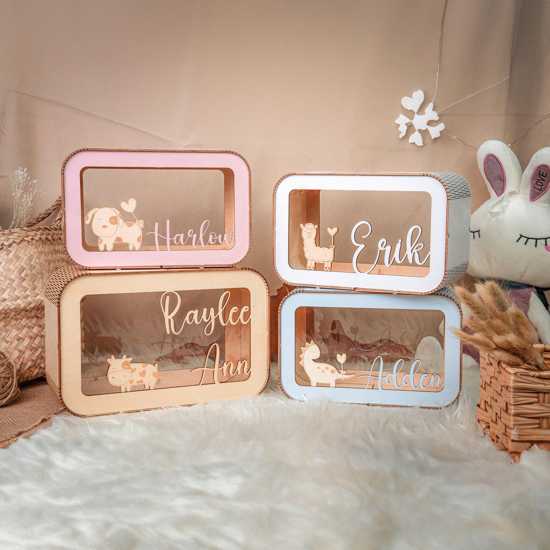 Personalized Wooden Piggy Bank Gifts for Kids