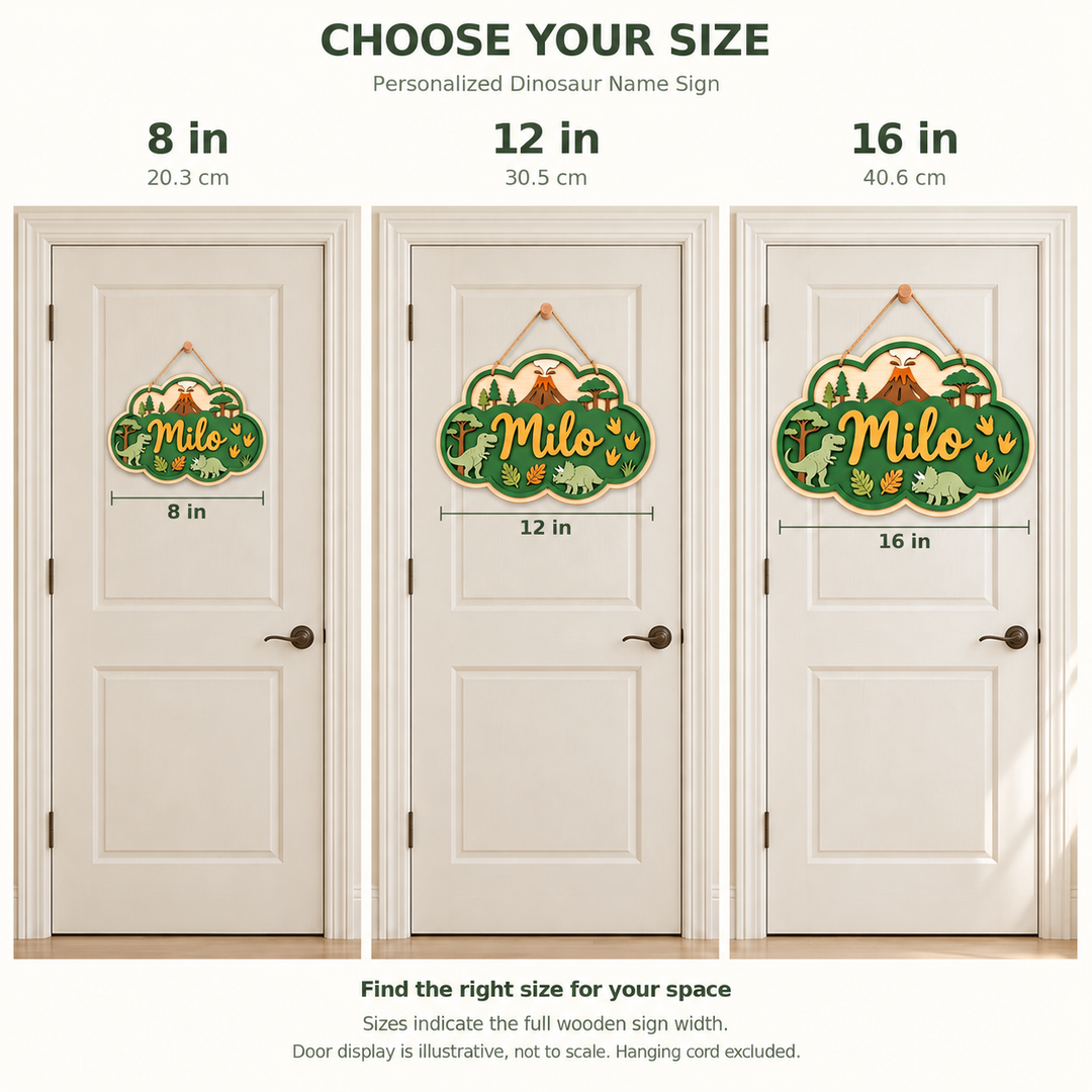 Personalized Kids Name Sign for Door & Wall Woodemon