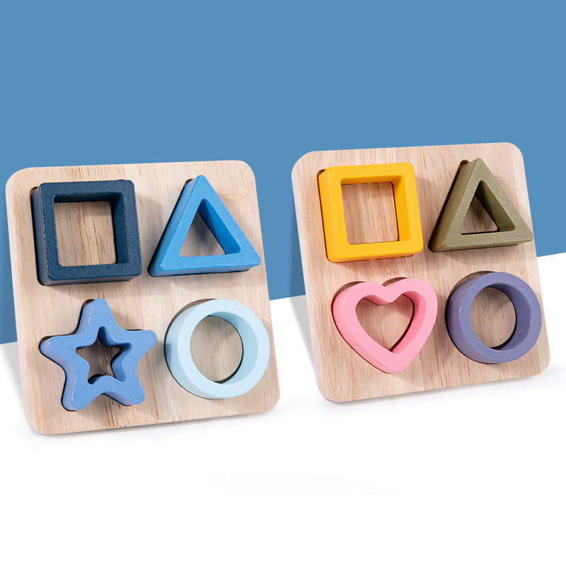 Montessori Wooden Geometric Shape Recognition Puzzle
