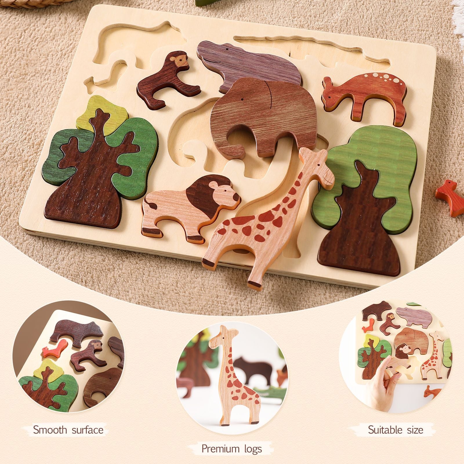 Wooden Forest Animal Puzzle