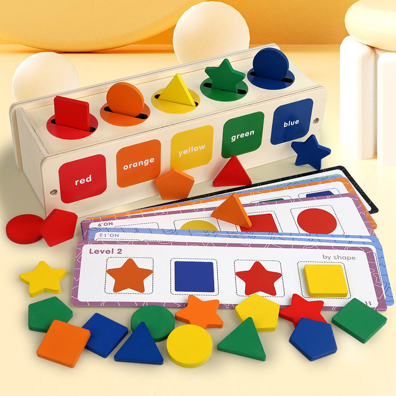Wooden Color Shape Sorting Box