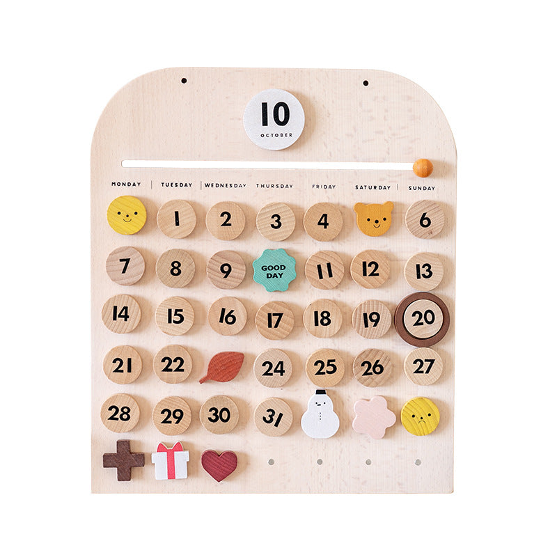 Wooden Calendar for Kids to Learn Seasons