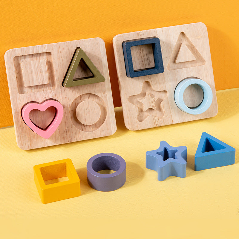 Montessori Wooden Geometric Shape Recognition Puzzle