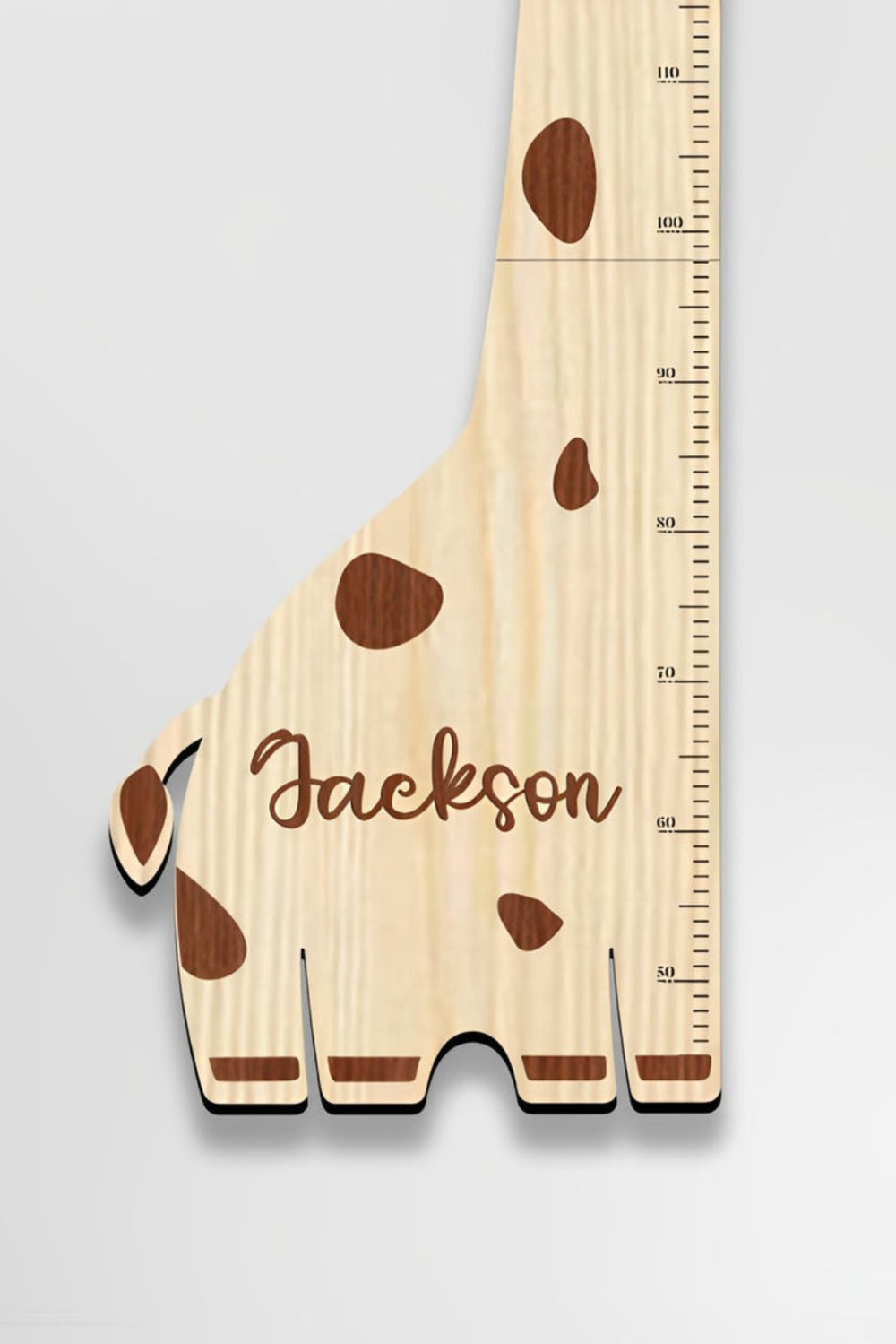 Personalized Wooden Baby Height Growth Chart Ruler - Name Custom Details