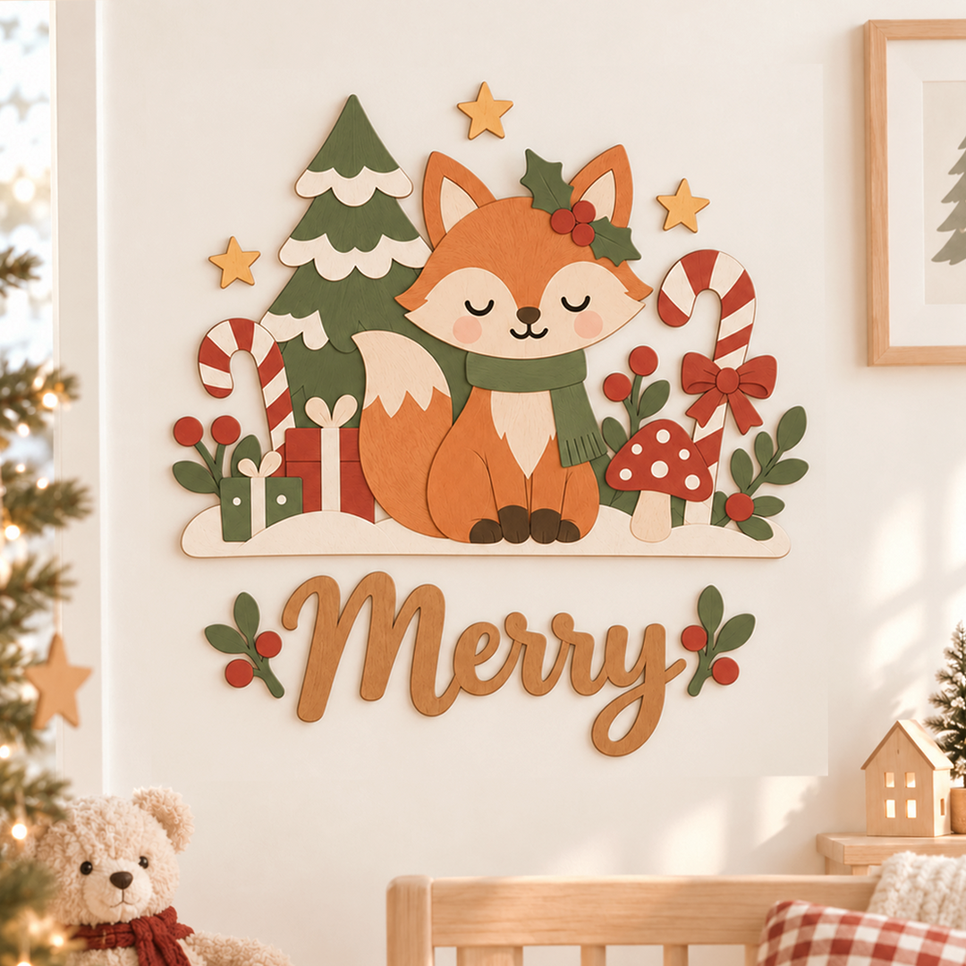 Personalized Christmas Nursery Name Sign Woodemon